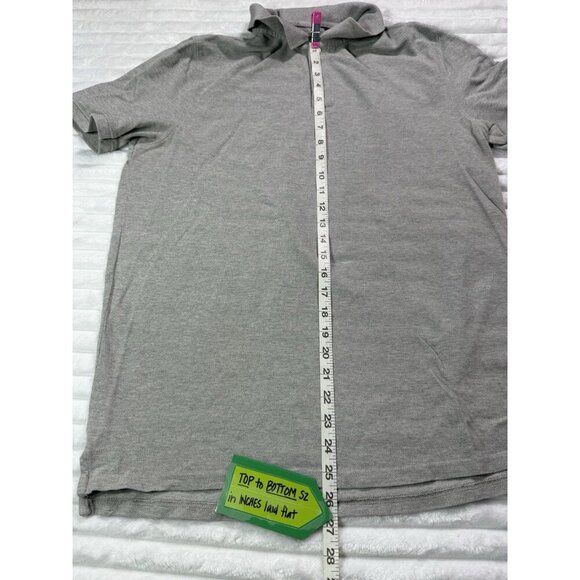 St. Johns Bay Legacy Polo Men's Medium Solid Gray Cotton - Picture 4 of 10